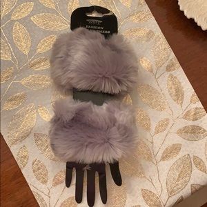 Faux fur arm warmers